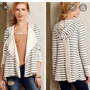Saturday Sunday Anthropologie Hoodie Crochet M